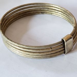Vintage gold tone bangles